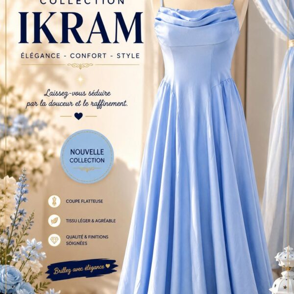 Robe Femme Soirée Bleu