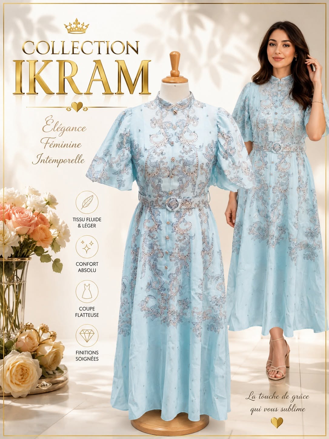 Robe Strass Soirée Ikram